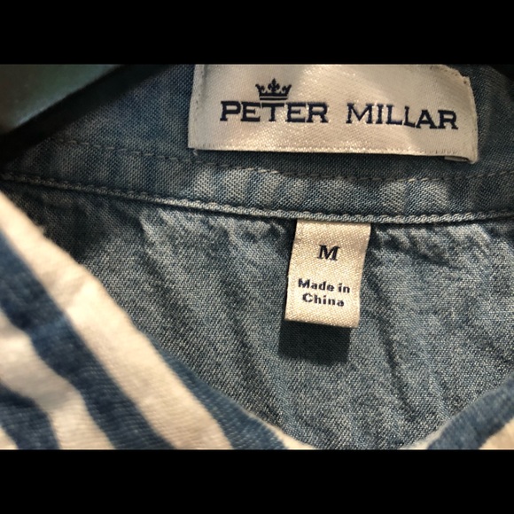 Peter Millar Striped Golf Polo - Picture 2 of 4